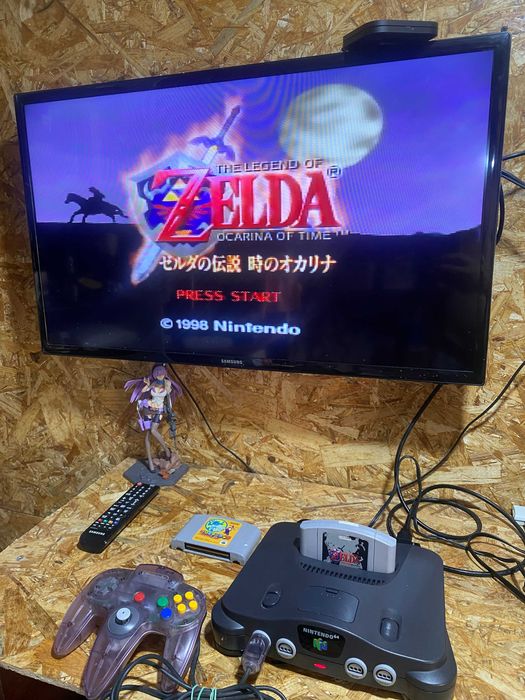 Nintendo 64 N64 (Япония, 220V) + HDMI + 2 оригинальных картриджа-