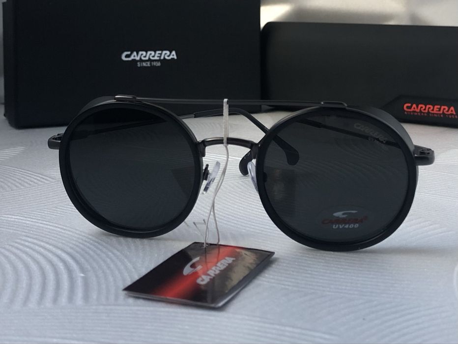 Мъжки слънчеви очила кръгли  2 цвята черни мат лак