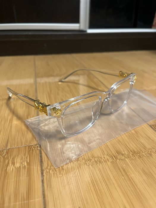 Ochelari Chrome Hearts Auriu