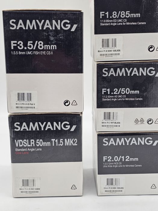 Obiectiv Samyang 8mm , 12mm  , 50 mm , 85 mm