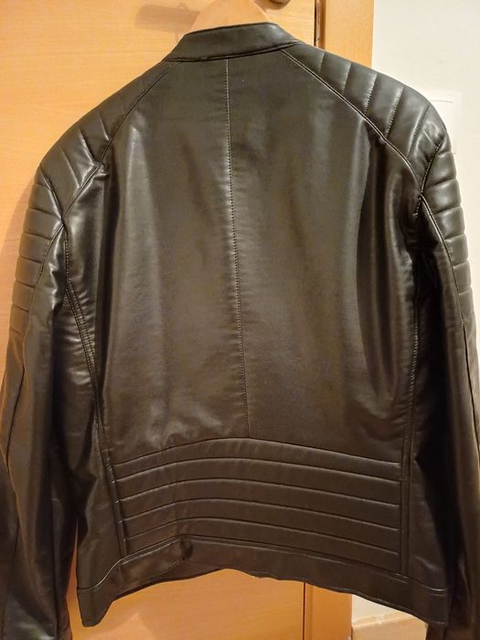 Geaca de piele barbati Zara