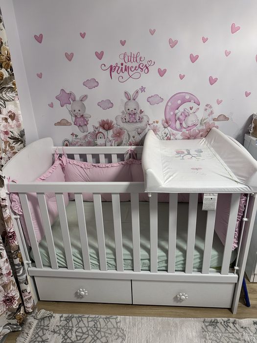Бебешко Легло Nicolle baby + Матрак + Повивалник + обиколници