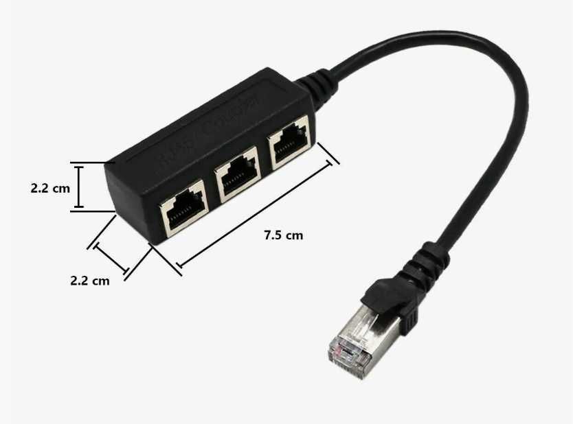 Сетевой хаб адаптер Lan to 3 Lan RJ45
