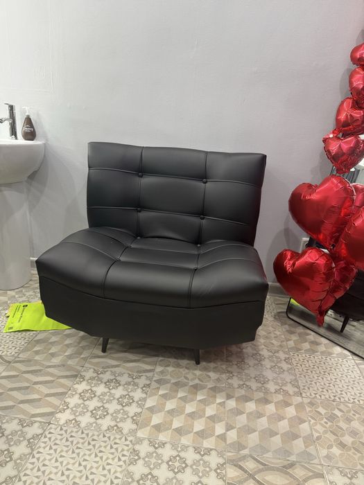 Кресло эко кожа черное