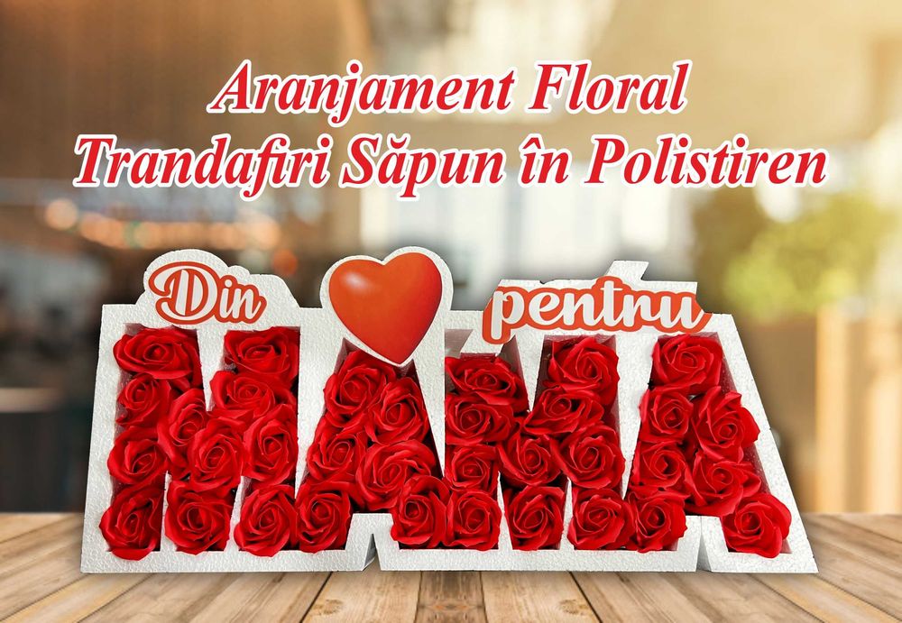 Aranjament Floral - Trandafiri Săpun în Polistiren