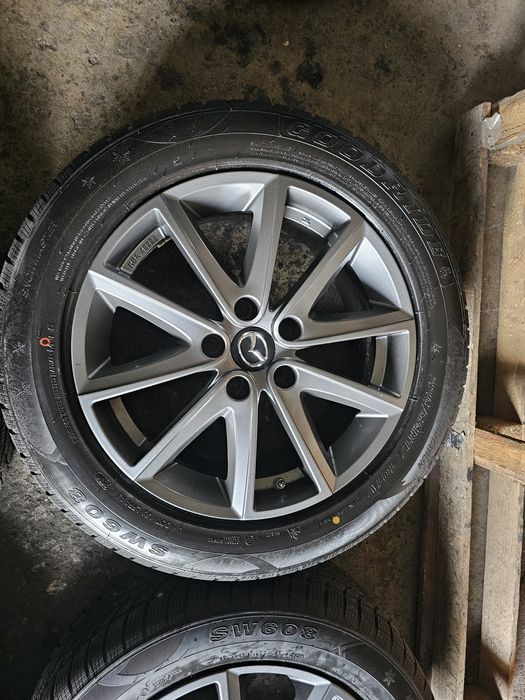 4 jante 5x114.3 R17 cu anvelope iarna 225 55 17 Goodride 2024 7mm