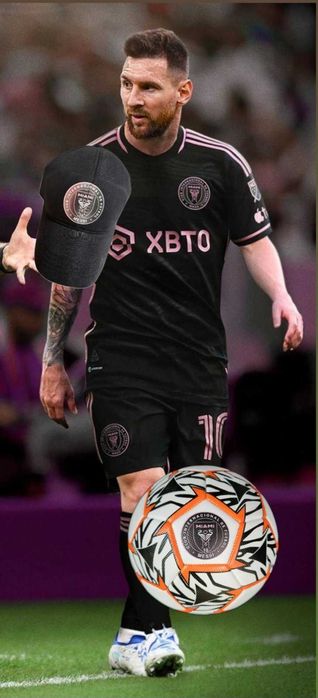 Детски Екип с шапка МЕСИ ИНТЕР Маями 2024 Ново Inter Екип Inter MESSI