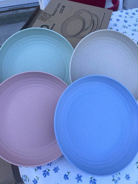 Set farfurii din fibre de grau /eco friendly noi camping /copii