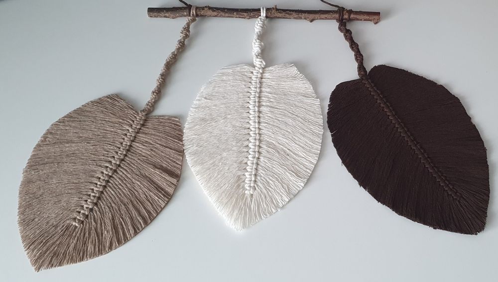 Macrame decor perete frunze