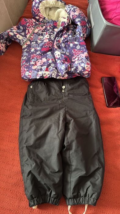 Комплект зимний для девочки куртка и штаны