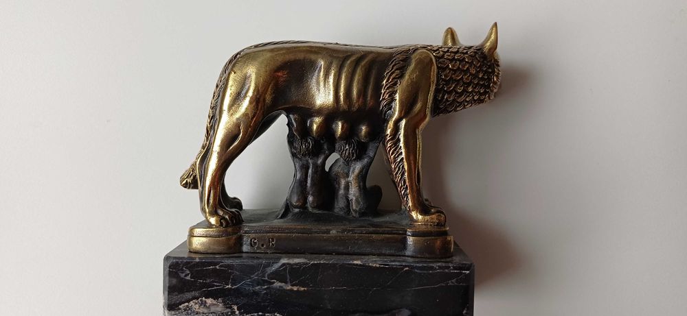 Scluptură bronz 'Romulus și Remus' C.O.N.i.