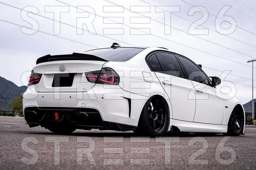 Stopuri LED BMW Seria 3 E90 LCI Sedan (2008-2011) Negru Semnal Dinamic