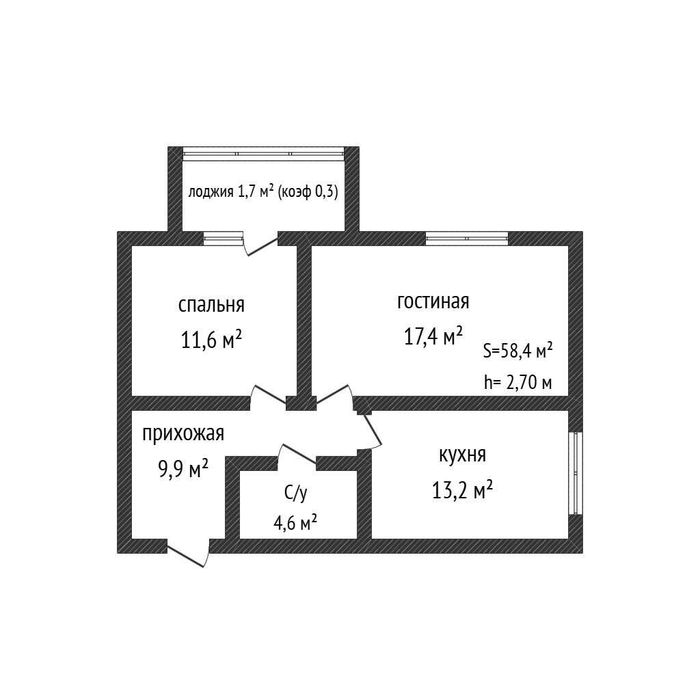 Продажа 2-комнатной квартиры