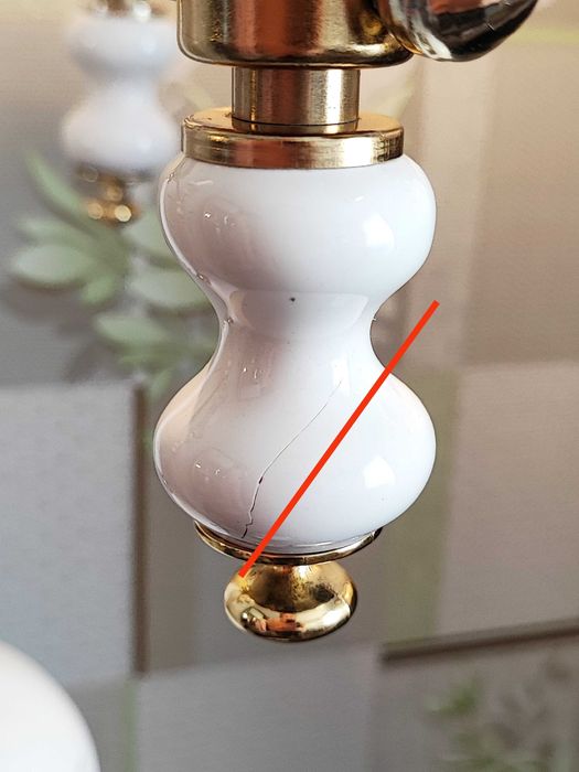 Напольный трехрожковый светильник фарфор СССР.