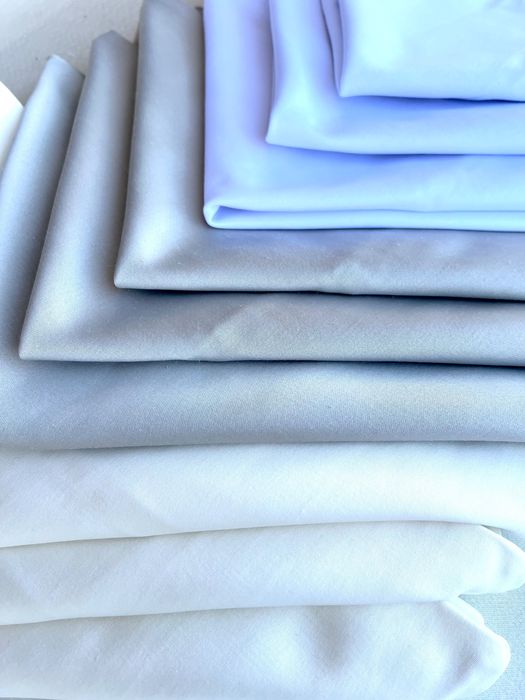 Fete de perna, Bej, Alb & Gri, Bumbac Satinat & Polyester 40cmx40cm