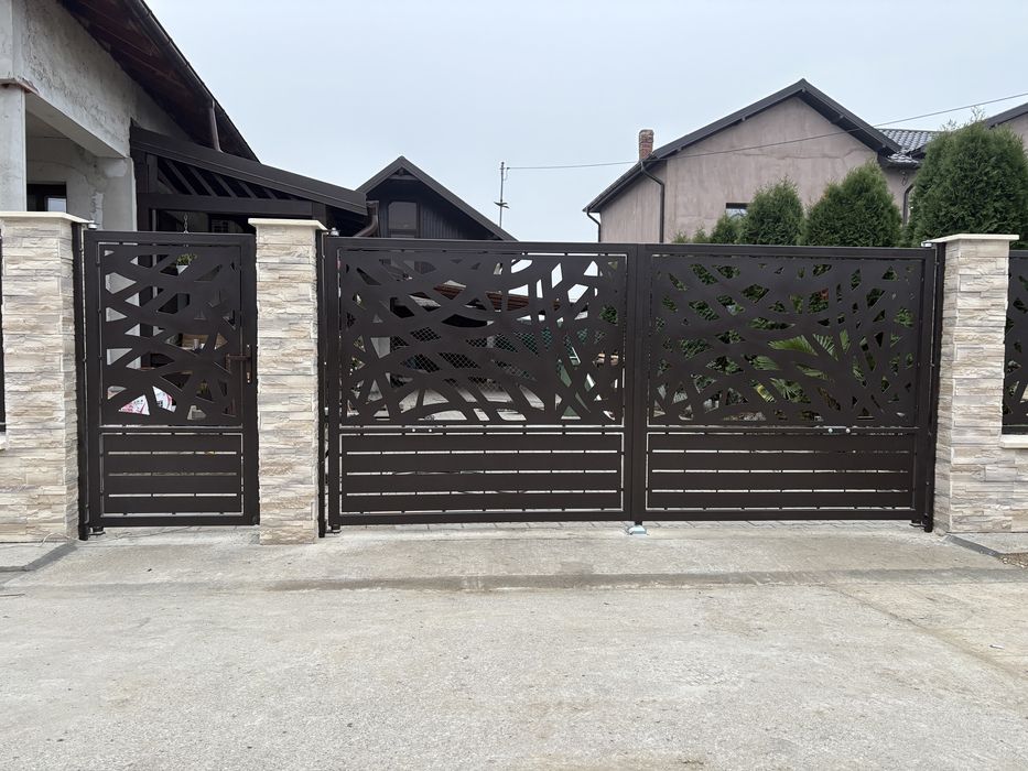 Portii/garduri/balustrazi, tabla decupata si fier forjat