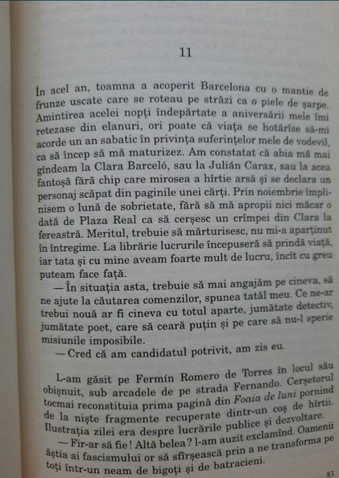 UMBRA VÂNTULUI,de Carlos Luiz Zafon