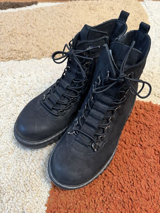 Bocanci din piele naturală, negri