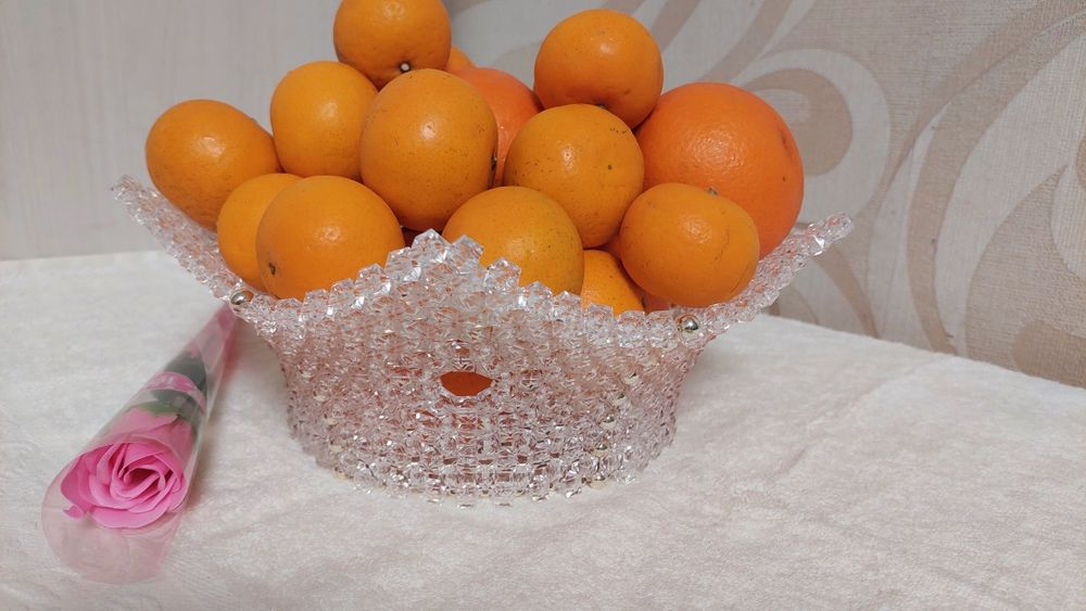 Фруктовница из бусин