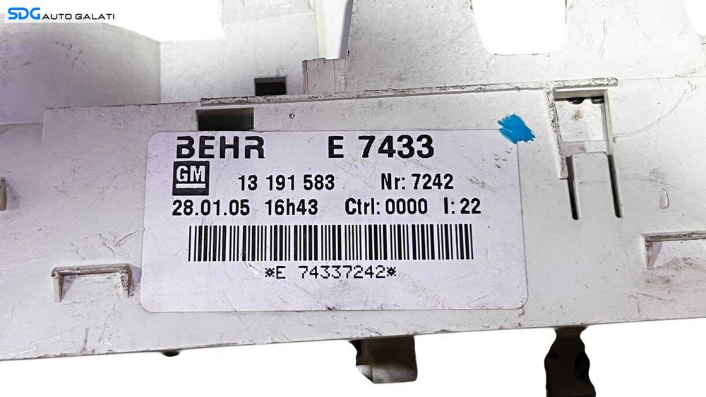 Panou Modul Unitate Comanda AC Aer Conditionat Clima Climatic Opel Meriva A 2003 - 2010 Cod 13191583 [LC0824]
