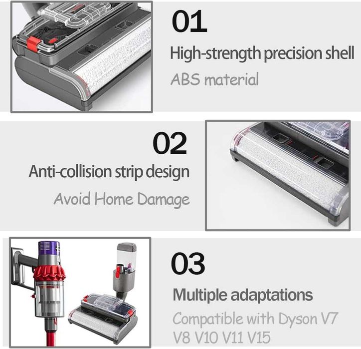 Електрически моп за сухо и мокро почистване за Dyson