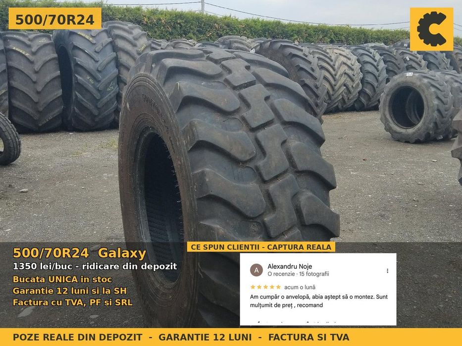 Anvelope Cauciucuri 500/70R24 500/70 R24 500/70-24 5007024 Galaxy Buldo Miniincarcator si Industrial Utilaje Agricole SH Second Hand IEFTIN Stoc Real