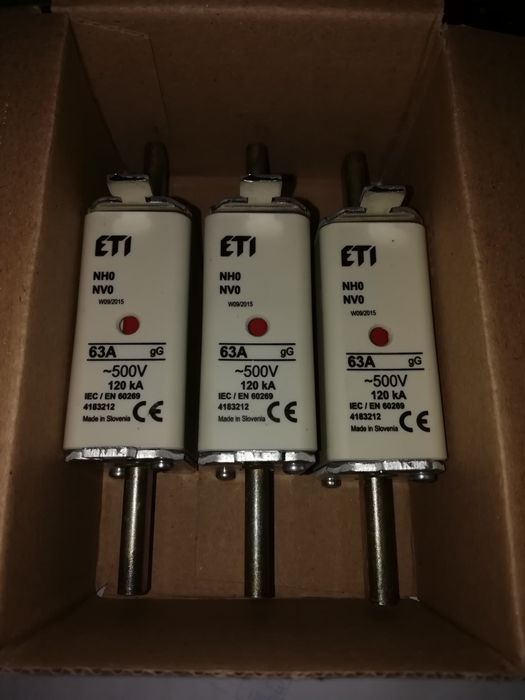 Високомощни предпазители ETI - 63, 80, 100 и 125А