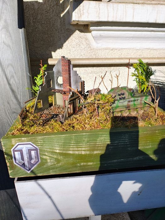 Diorama 3D World of Tanks Tiger I Ambush