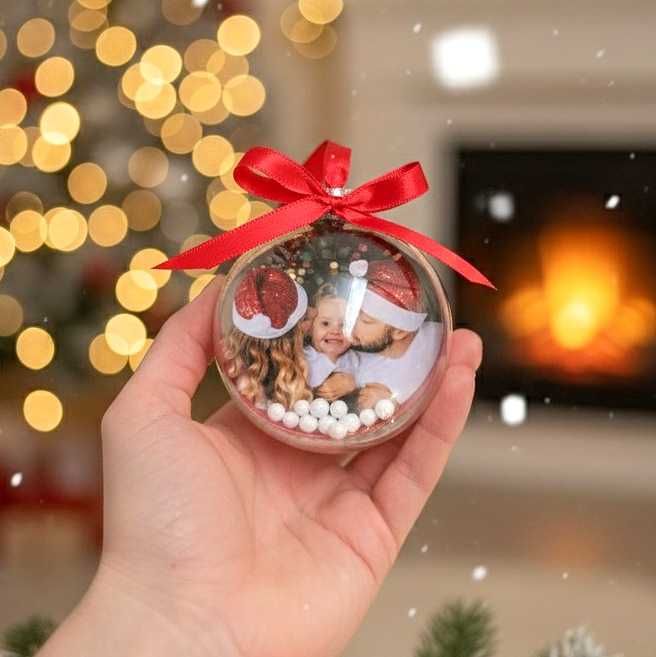 Коледни топки със снимка по поръчка – персонален подарък