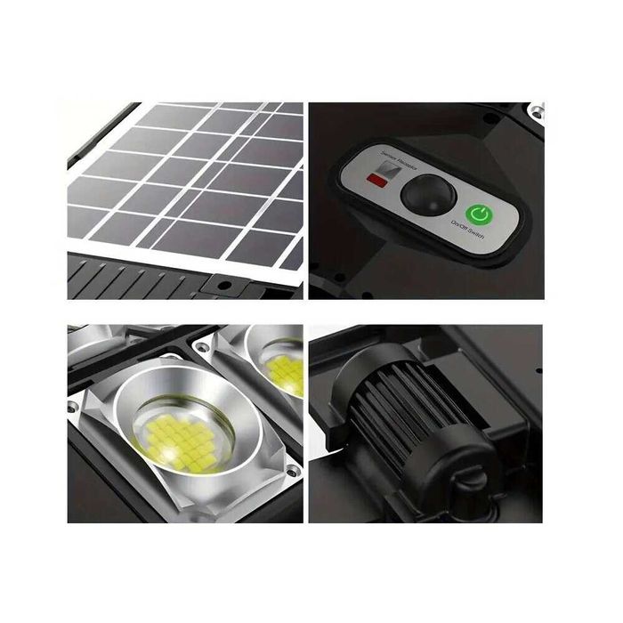 LED соларна улична лампа със сензор за движение и здрач, 1600 W