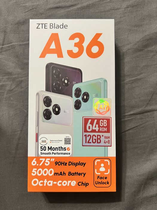 ZTE Blade A36 90грц 64гб 12гб Raw