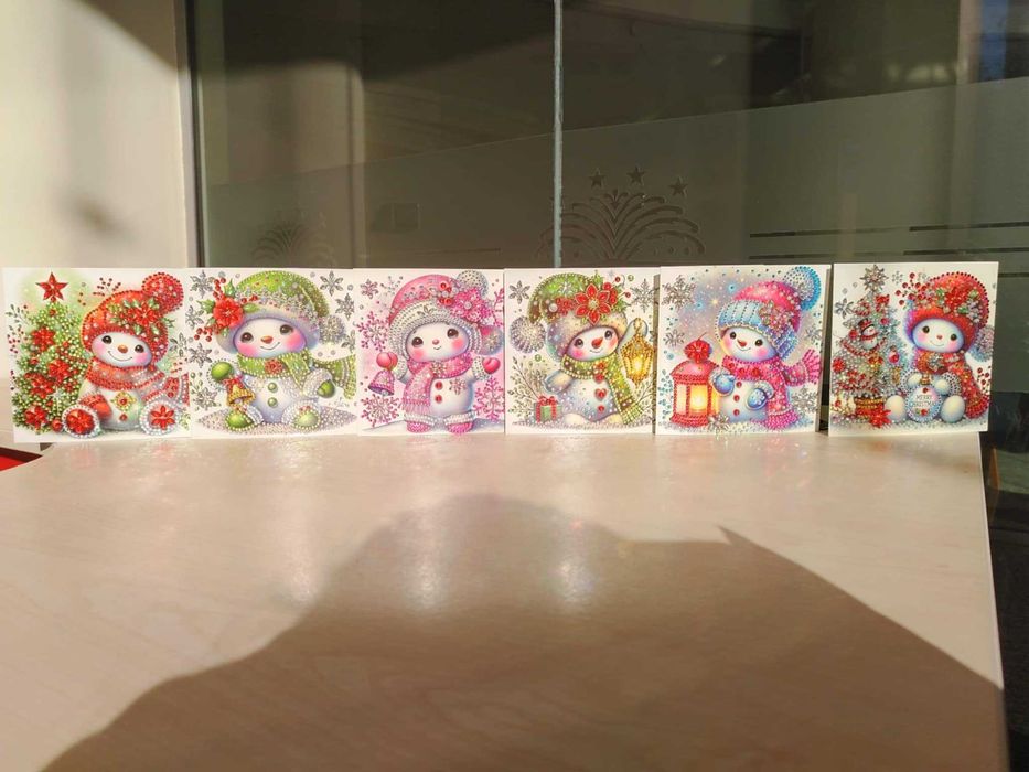 Коледни диамантени картички