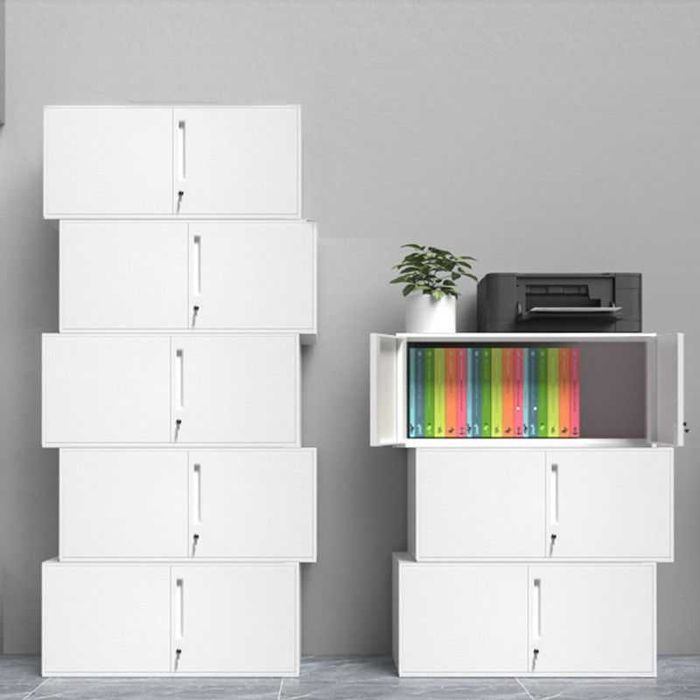 Зангламайдиган пўлатдан китоб жавони кучли металл токчалар билан