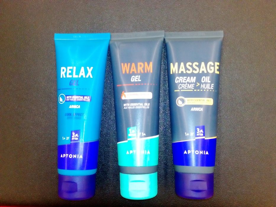 продавам масажни спортни крем мазила с различен ефект