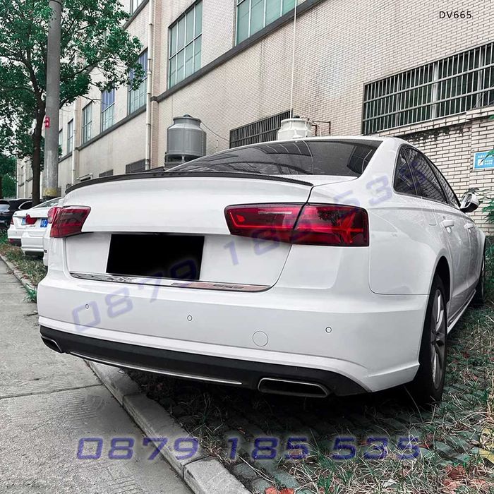 Заден лип спойлер за багажник за Audi A6 S6 C7 2012–2018 черен гланц DA815 тунинг добавка ауди а6 с6