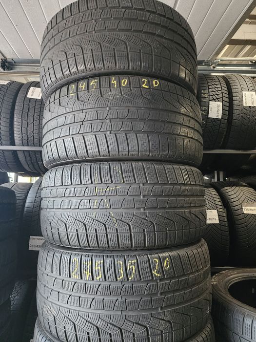 275 35 20 cu 245 40 20 set de 4 pirelli de iarna 7 din 8 mm profil.