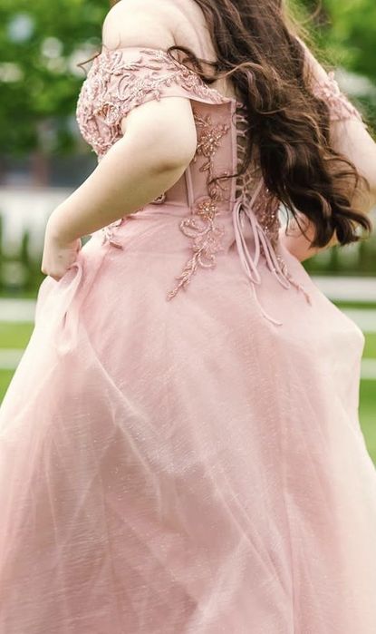 Розова бална рокля XL