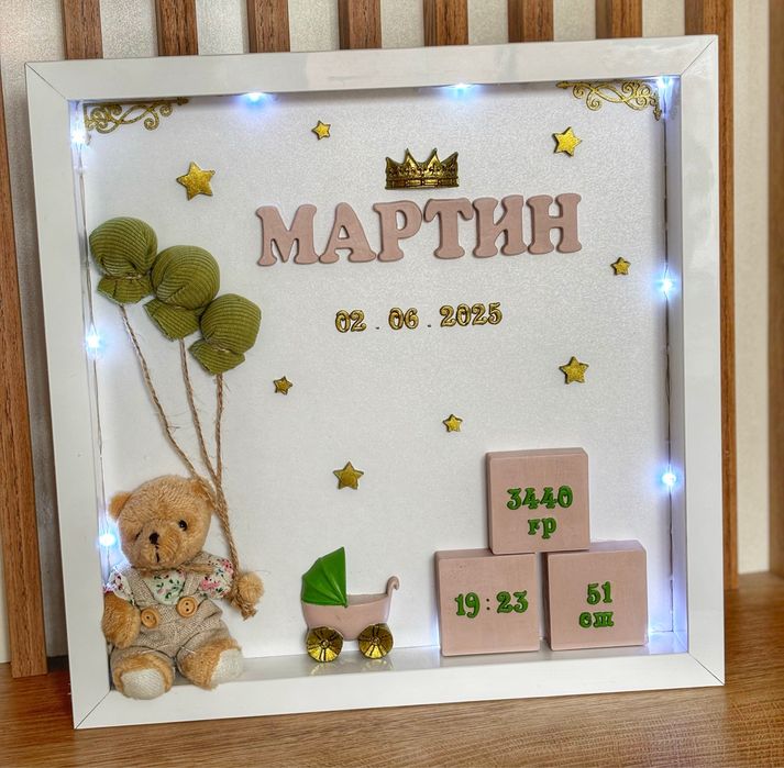 Бебешка персонализирана рамка