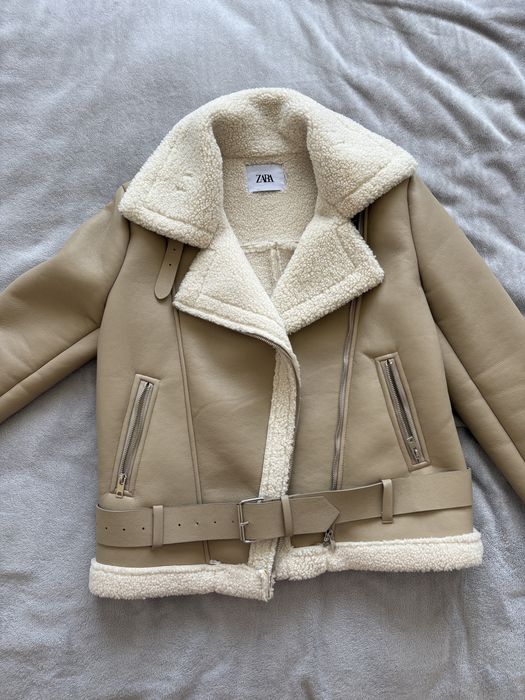 Дубленка Zara беж