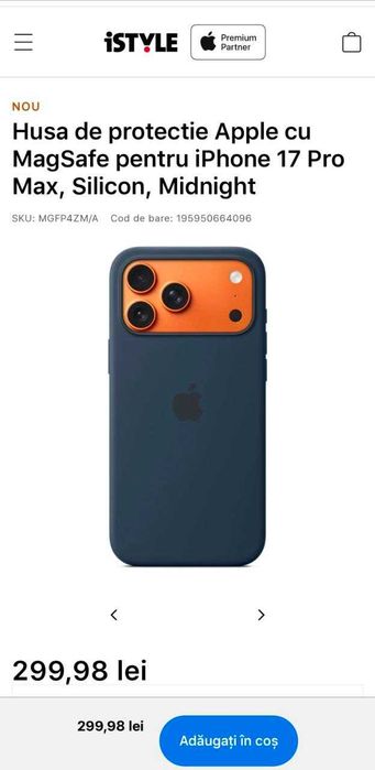 Husa Iphone 17 Pro Max Originala Sigilata