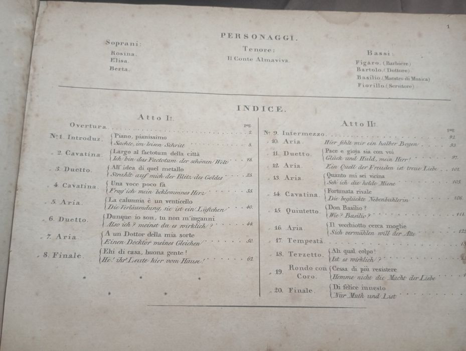 Carte veche partituri muzicale 1850