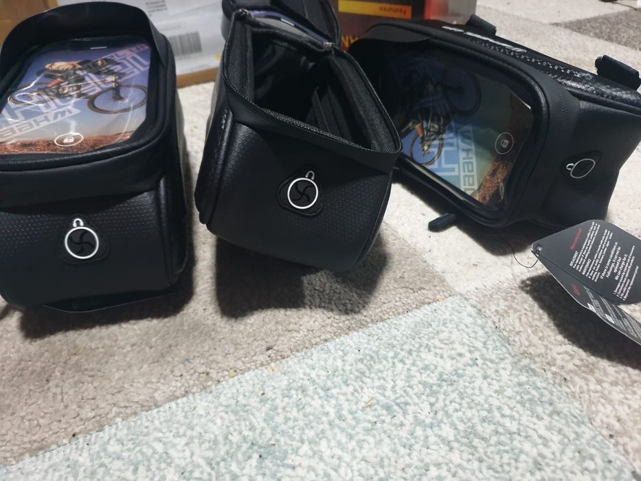 Borseta pentru biciclete cu suport de telefon 23,5 x 14 x 11,5 cm