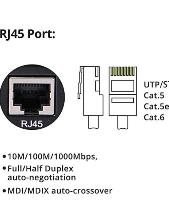 10Gtek Gigabit Ethernet конвертор 1Gb SFP LX LC Singlemode RJ45 20 km