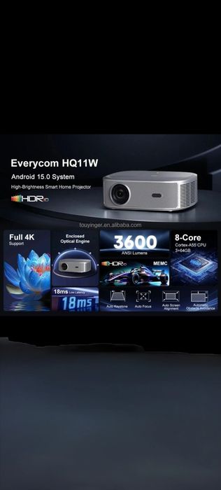 Проектор Flixtone. D10S , Everycom HQ11W, Everycom HQ9W ultra max