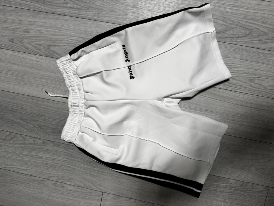 Pantaloni Palm Angels scurti albi