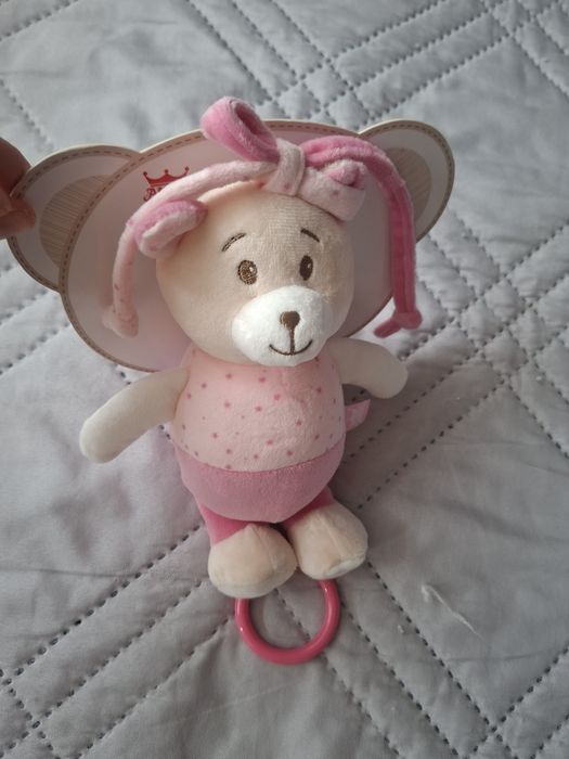 НОВА музикална играчка Амек Тойс, Латерна мече за бебе момиче