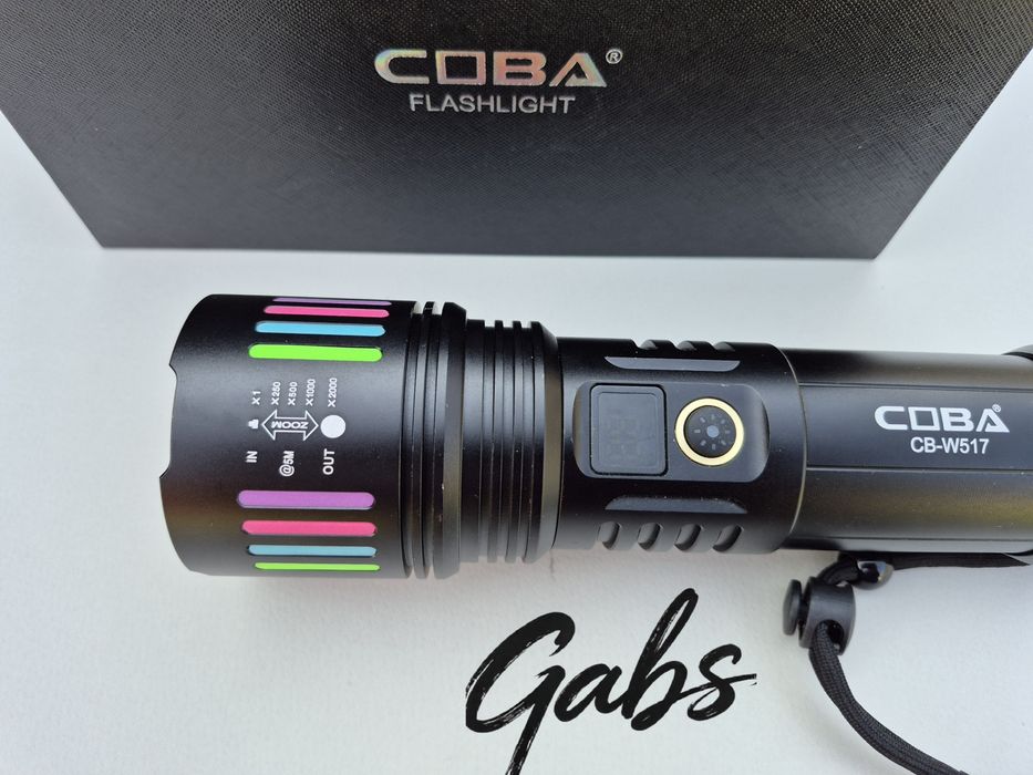 Мощен алуминиев  LED фенер COBA CB-W517 ,2000м