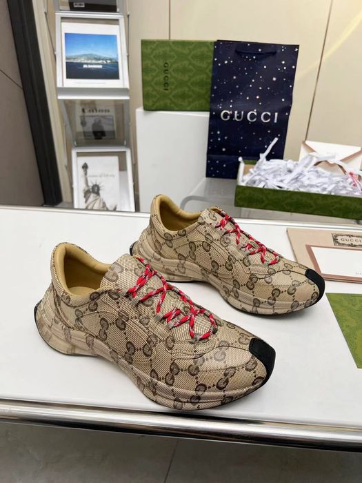 Gucci Run Gg Leather Sneaker In Beige обувки 36 - 45