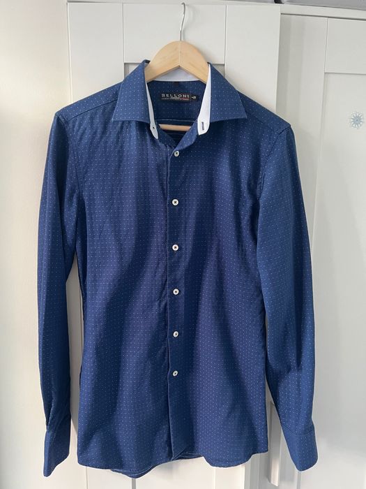 Тъмно синя официална риза, S 38