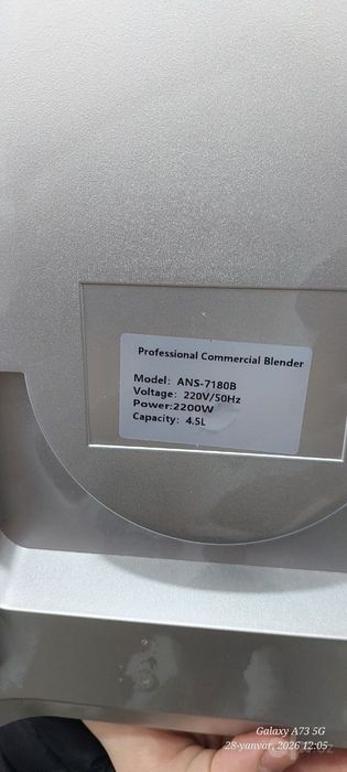 Blender bunkerli 2, 3, 4. litr har xil turdagi blenderlar Professional